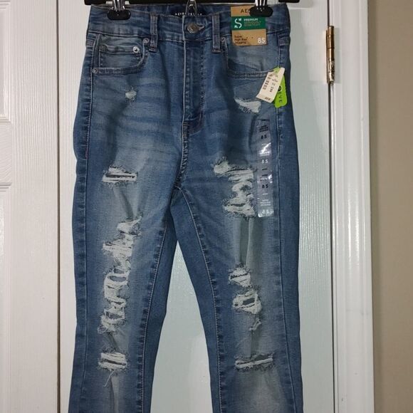 Aeropostale Seriously Stretchy  Super High Waist Distressed Jeggings Sz 8S - Picture 3 of 11